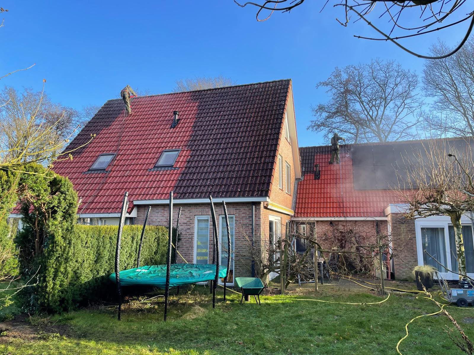 Dakreiniging aan huis in uitvoering